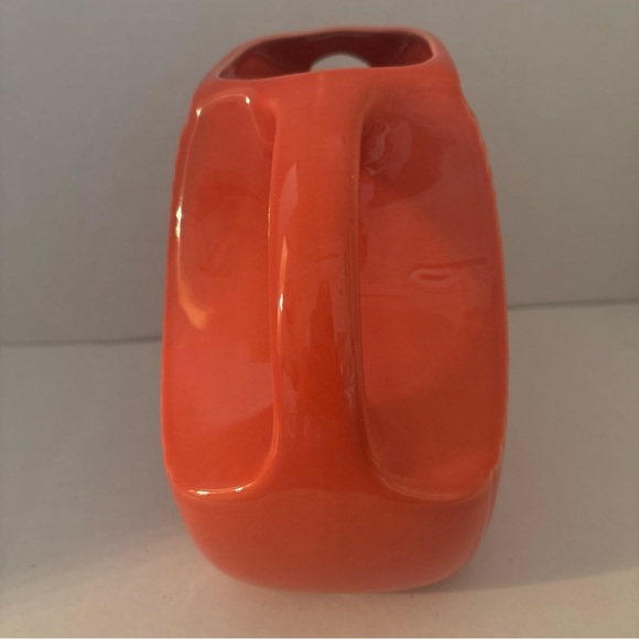 FiestaWare Large Disc Pitcher Orange/Persimmon 7" Tall - Picture 2 of 8